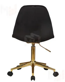 Офисное кресло для персонала DOBRIN MONTY GOLD (чёрный велюр (MJ9-101))