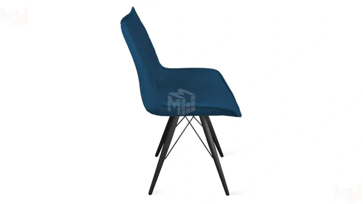Стул Фэнди К3 Черный муар, Велюр Confetti Blue