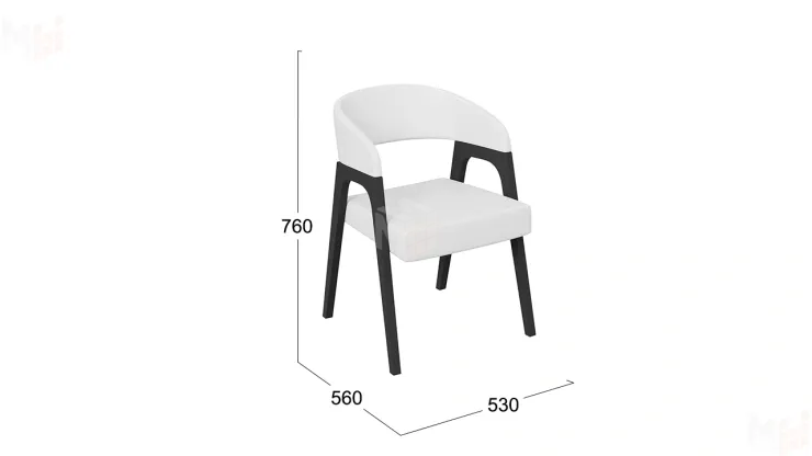 Кресло Техас 1 - W-101  Черное дерево, тк №66 Экокожа