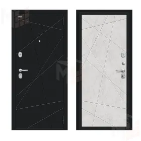 Входная металлическая дверь Граффити-5 Букле черное/Look Art