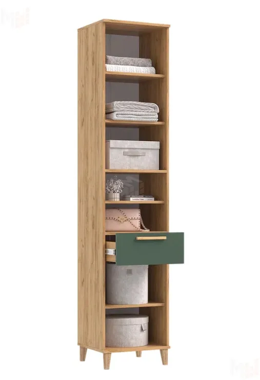 Пенал открытый Ирис  Браш Мени Грин/Дуб Крафт