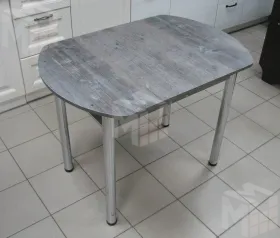 Стол Евро раскладной 1000*680 (штейн темный), ножки хром