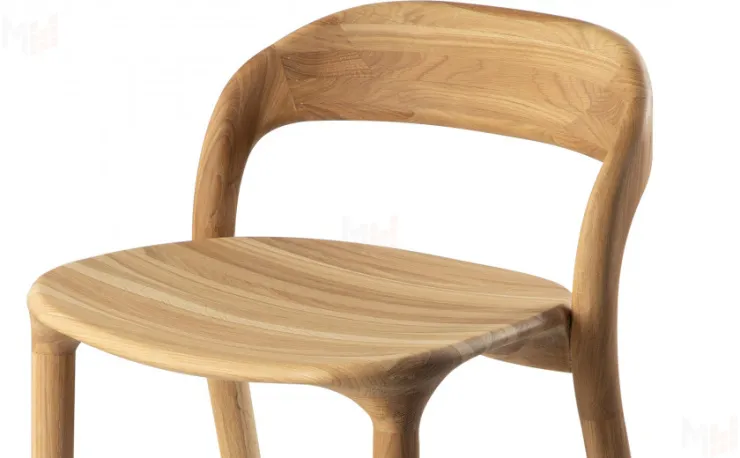 Стул полубарный деревянный из массива дуба Соул  Дуб натуральный