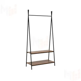 Вешалка гардеробная Leset Стилвуд 22 (Чёрный/Орех лион светлый)