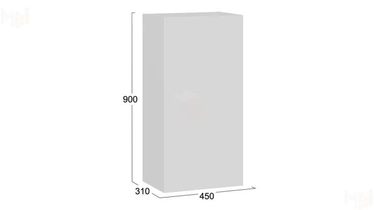 Шкаф навесной Глосс - ТД 319.03.27 Белый глянец, Стекло Белый глянец