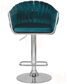 Стул барный DOBRIN MARCEL (морской волны велюр (MJ9-99))