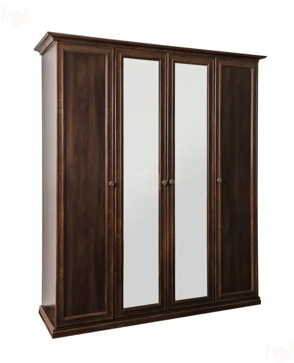 Шкаф Афина 4-дверный (1+2+1) с зеркалом караваджо