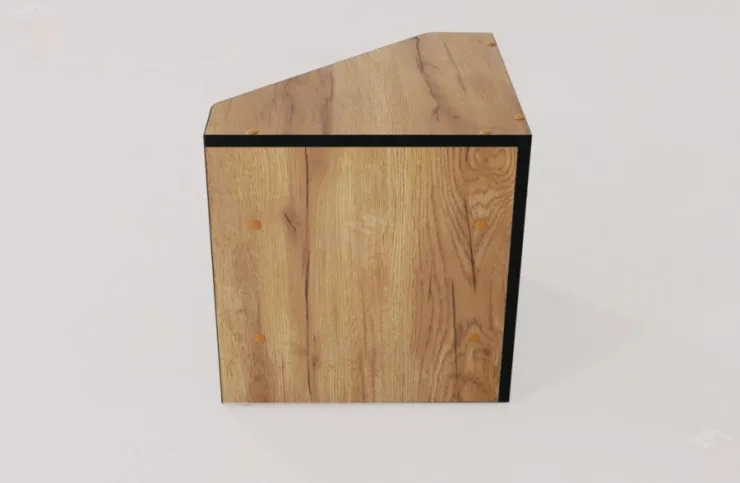 Тумба прикроватная Лофт 12 Дуб Крафт Золотой