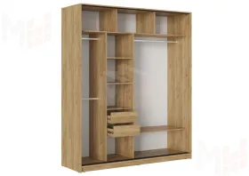 Шкаф-купе Бостон ШК-005 (крафт золотой/серый шифер)