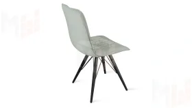 Стул Хьюго К3 Черный муар, Велюр Confetti Silver