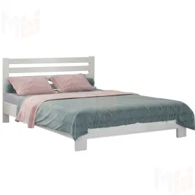 Кровать из массива Вероника 140*200 (белый античный)