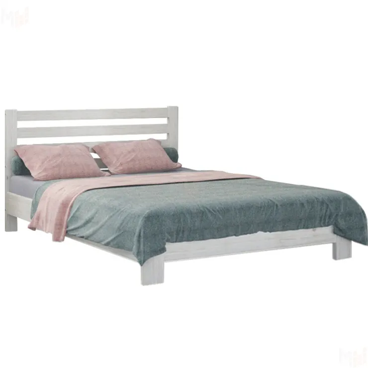 Кровать из массива Вероника 140*200 (белый античный)