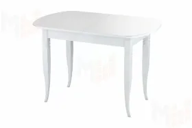 Стол раскладной Хоста с резными опорами Белый
