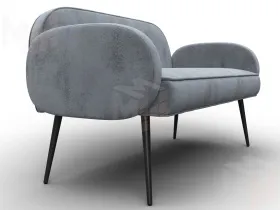 Диван прямой Лига-086 ( TOWER 10 серый )