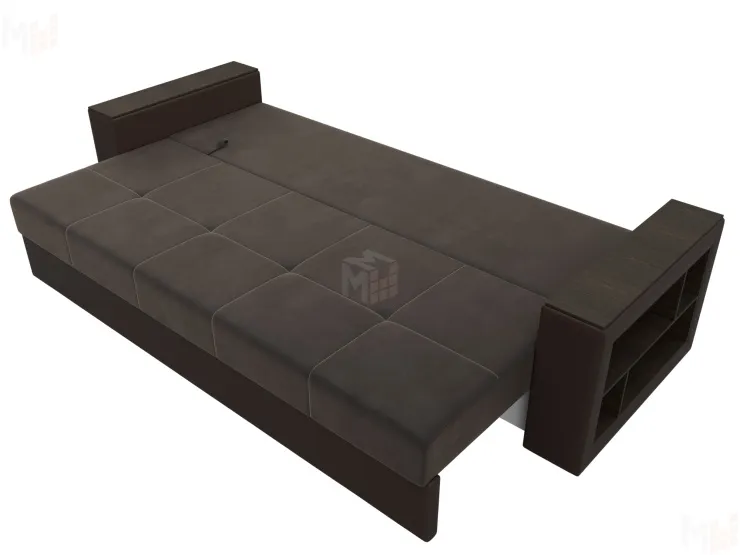 Диван прямой Дубай Лайт ( Коричневый\Коричневый )