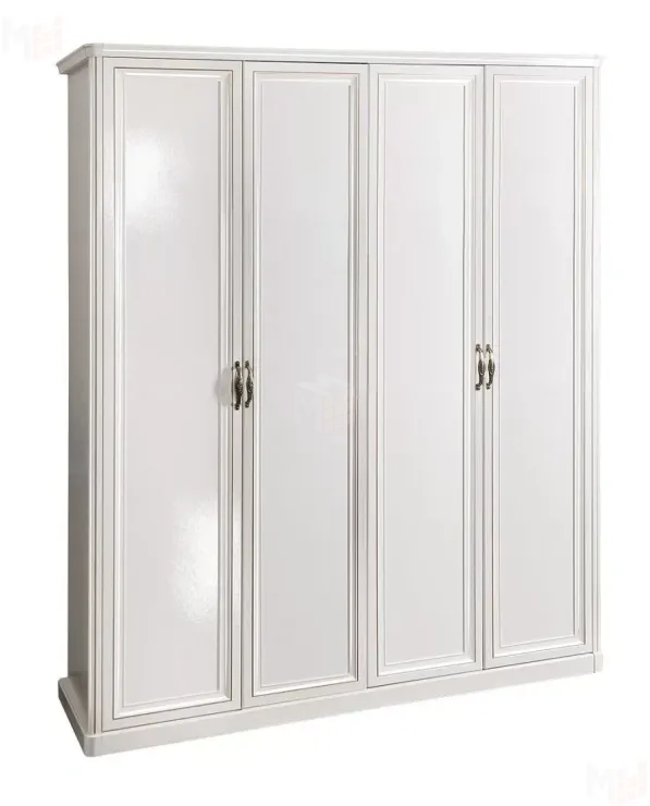 Шкаф Натали 4-дверный (2+2) без зеркал белый глянец