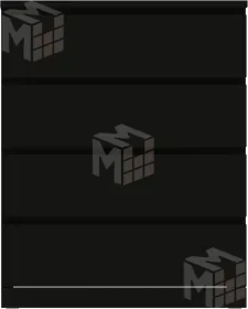 Комод Варма 4 ясень черный