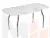 Стол раздвижной Премьер (Белый, ноги изогнутые)