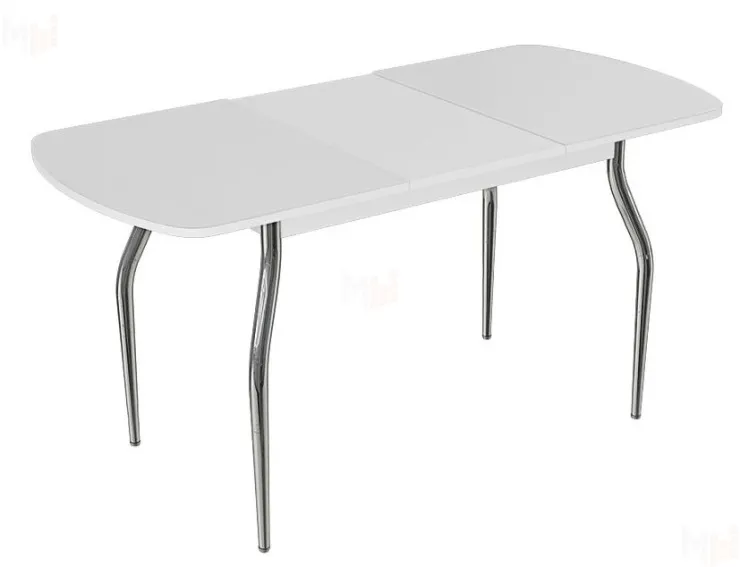 Стол раздвижной Премьер (Белый, ноги изогнутые)