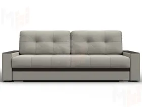 Диван прямой с декором Лига-096 НПБ ( Амур 02 Бежевый;Коричневый )