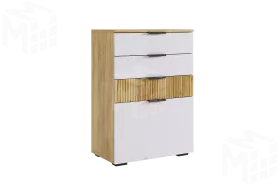 Комод Бери дуб крафт золотой/белое дерево