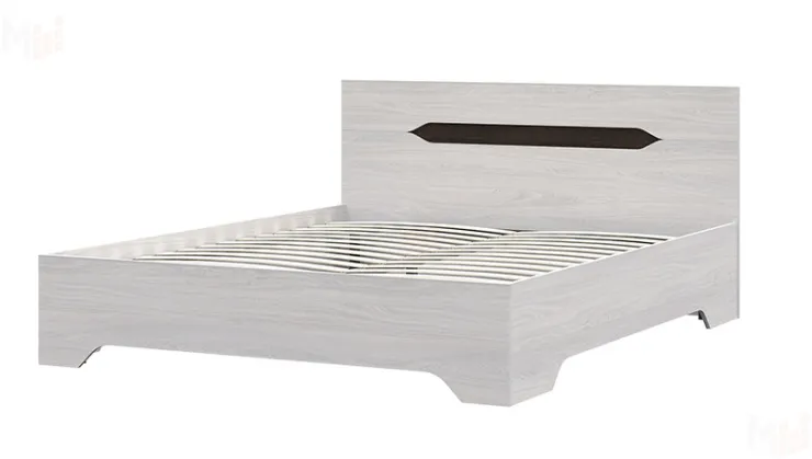 Кровать 1,6 м с ортопедом Валенсия КР-012 дуб анкор светлый