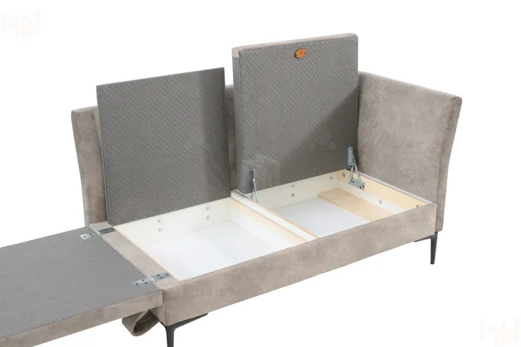 Кушетка «Шарли Плюс» на пружинном блоке Невада Кокао (бежевый)