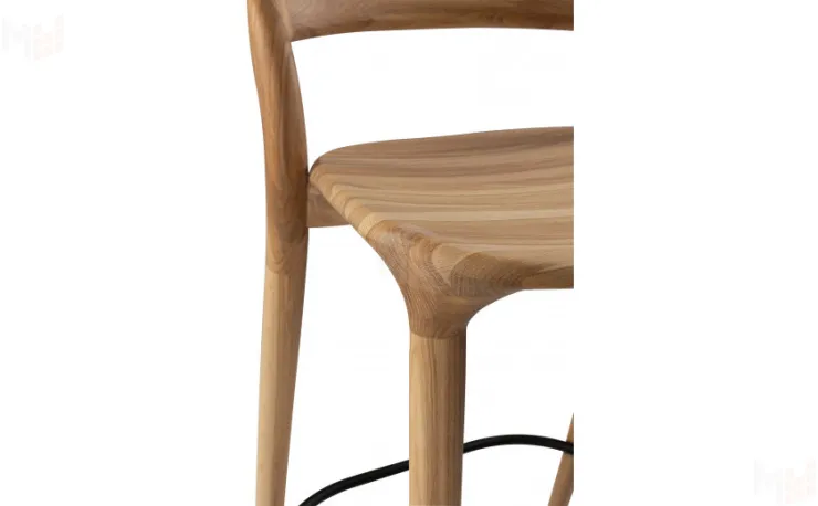 Стул полубарный деревянный из массива дуба Соул  Дуб натуральный