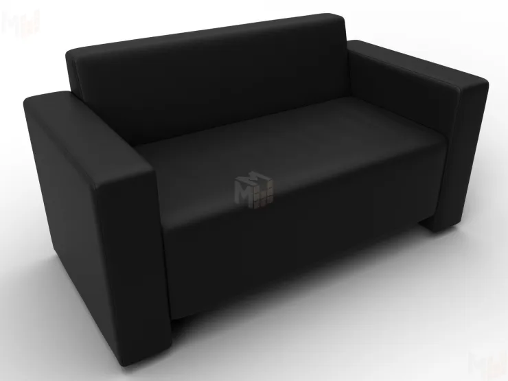 Диван прямой Лига-093 ( Черный )