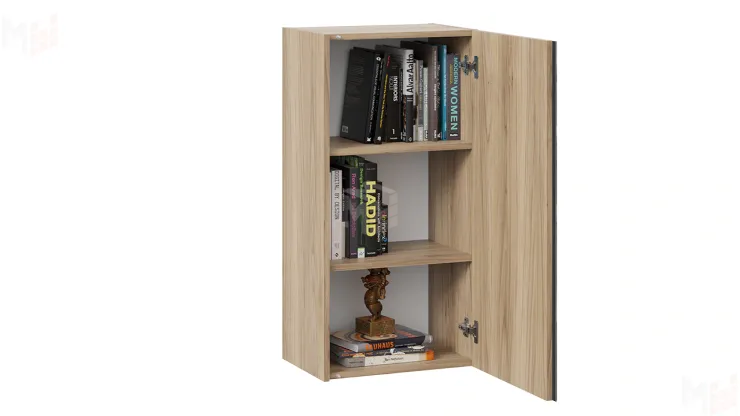 Шкаф навесной Глосс - ТД 319.03.27 Яблоня Беллуно, Стекло Графит матовый