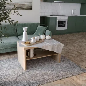S00814 Энкель 82С журнальный cтол 82x50x45, дуб беленый