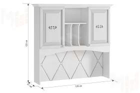 Приставка для стола Алиса 1200 белый/крем