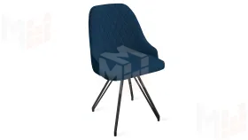 Стул Гранд К4 Черный муар Велюр Confetti Blue