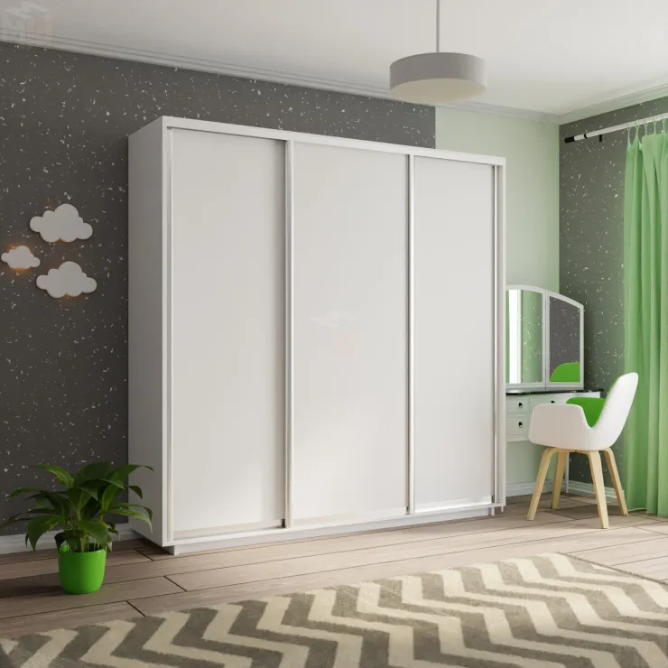 Шкаф-купе Элемент трио 2400 Белый
