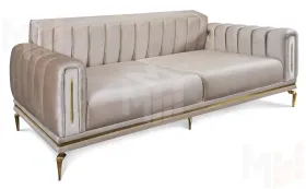 Диван Замира 3х местный бежевый