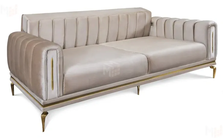 Диван Замира 3х местный бежевый