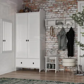 Тумба для обуви 300 «Вествик» арт.414105002300 /Белый лак/