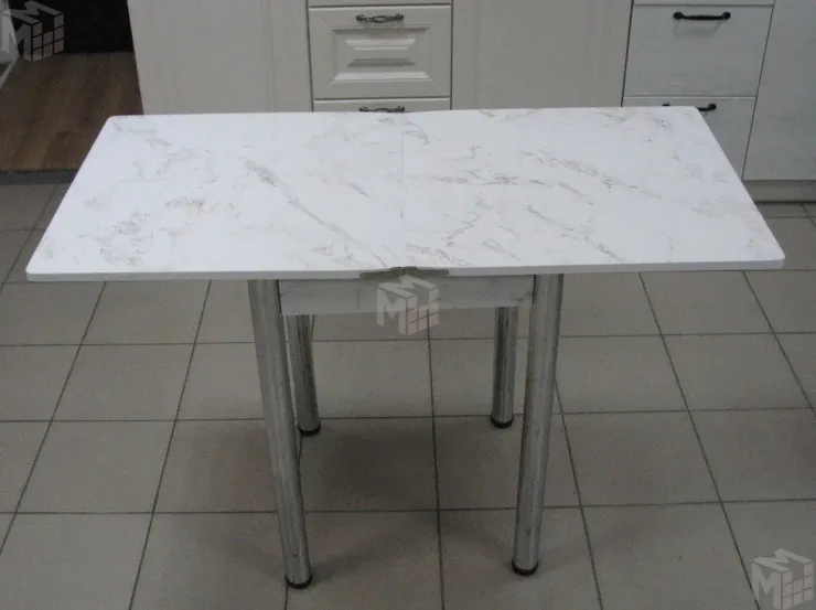 Стол Ломберный поворотно-раскладной 580*580 (сабия), ножки хром