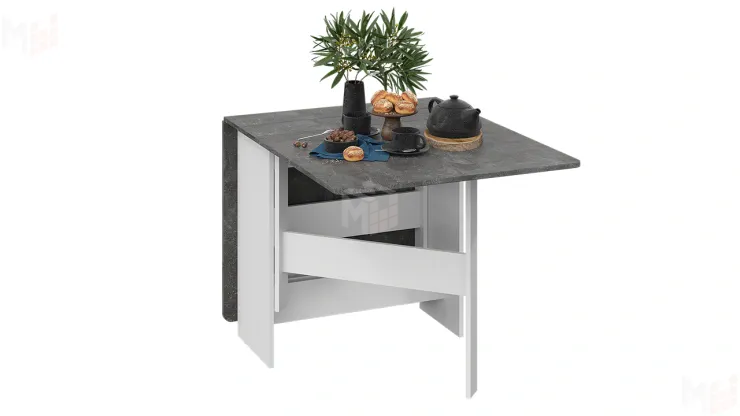 Стол-книжка тип 2 Белый/Ателье темный