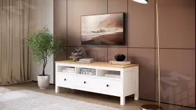 Tумбa ТB КЫMOP 148 белый/светло-кoричнeвый