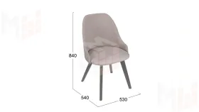 Стул Толедо тип 1 Графит / тк. №208 / тк.220