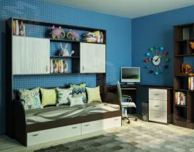 Детская кровать Фанки Кидз 13/7 + мост надкроватный 13/62