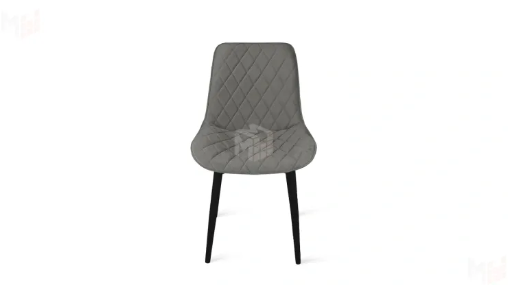 Стул OSCAR Черный муар, Велюр L002 серо-бежевый