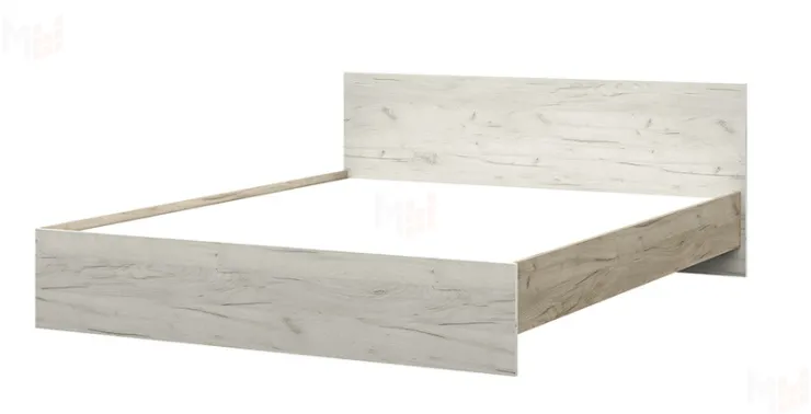 Кровать Басса КР-558 1600 дуб крафт серый - дуб крафт белый