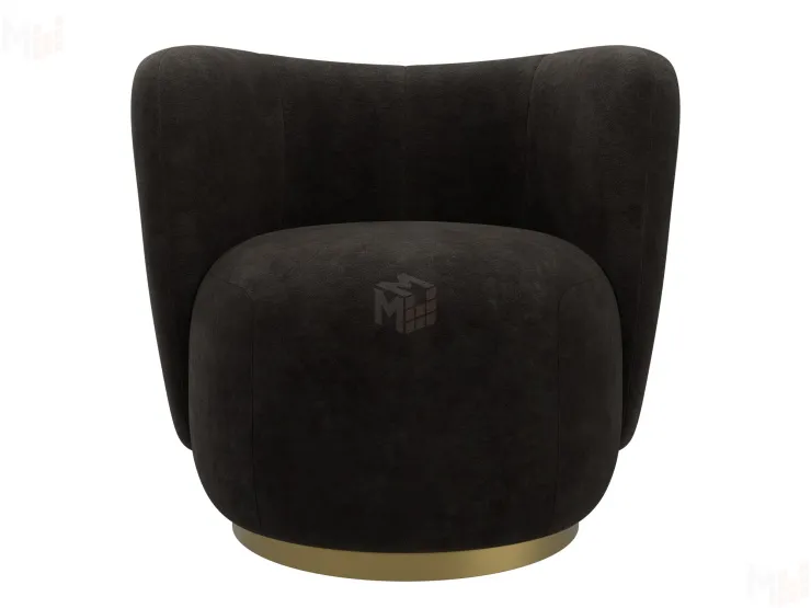 Кресло Лига-072 ( велюр BRUT 17 коричневый )