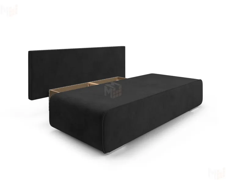 Диван еврокнижка Марк Велюр черный HB-178/17