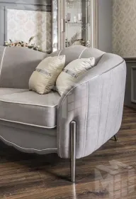 Диван Гравита угловой 3-у-1 серый серебро