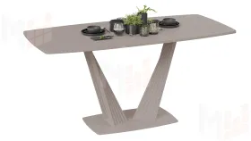 Стол раздвижной Фабио Тип 1 Капучино матовый, Стекло матовое капучино
