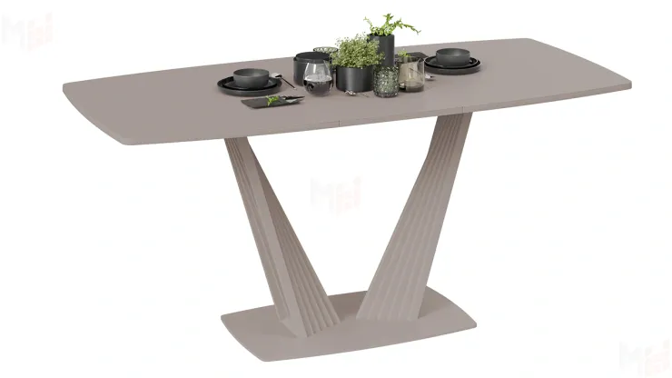 Стол раздвижной Фабио Тип 1 Капучино матовый, Стекло матовое капучино