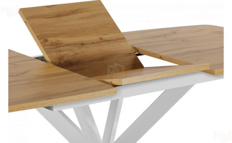 Стол раскладной Твин Лофт 130 Дуб Вотан/Белый